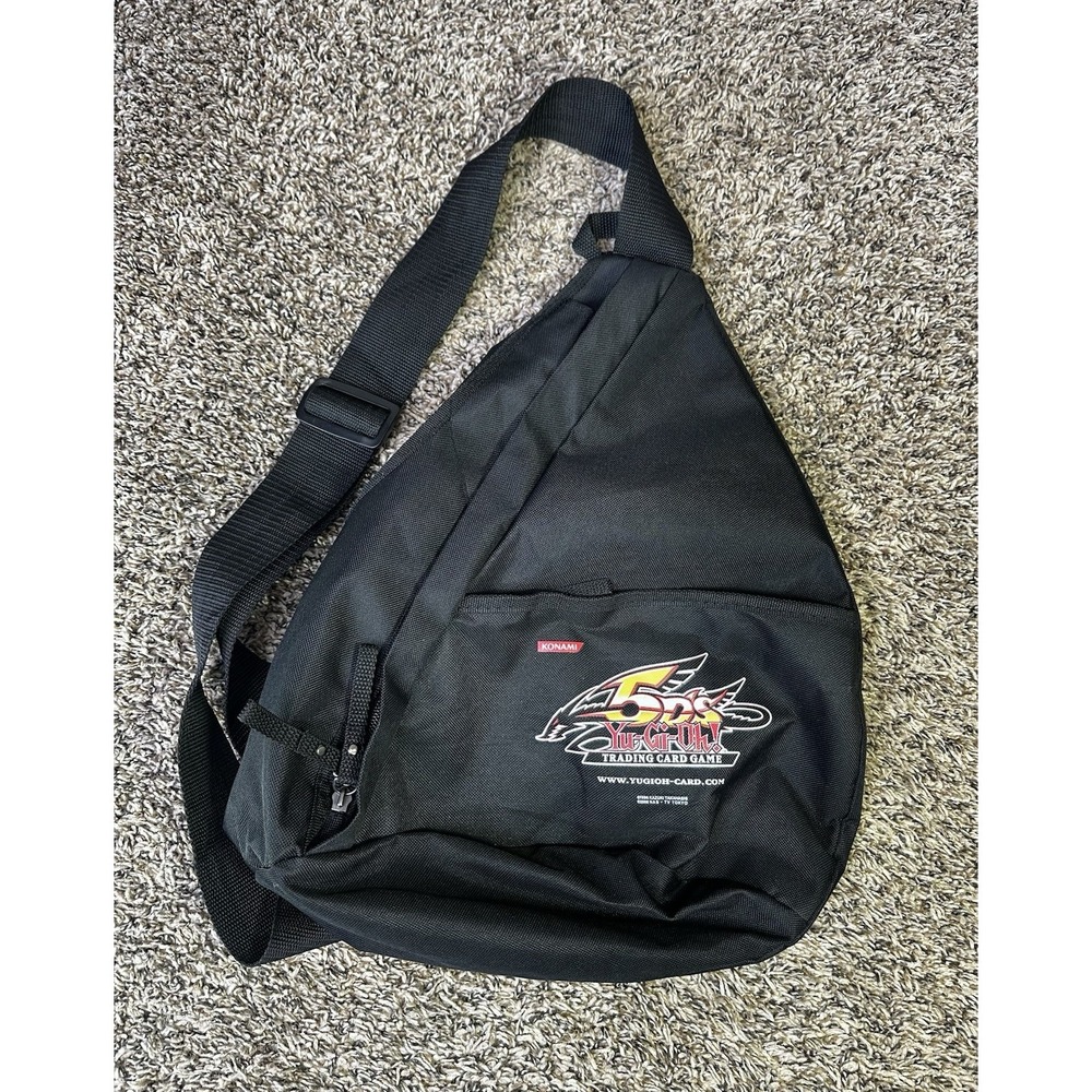 Yu-Gi-Oh Konami Sling Shoulder Bag Backpack Nylon Black 5DS EUC